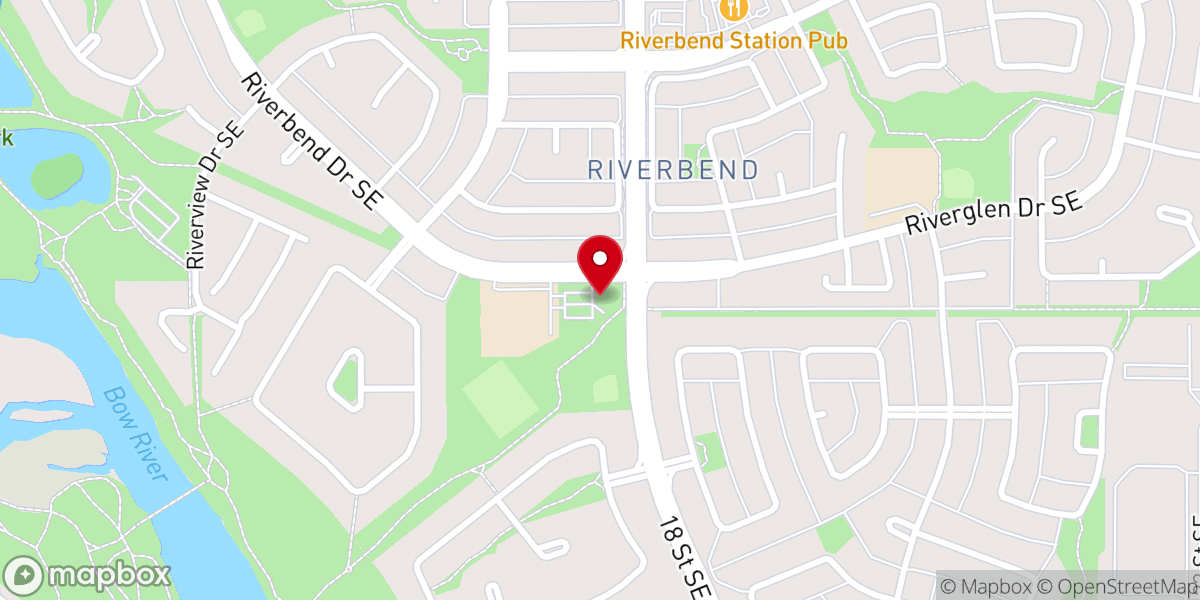 Map showing location of Mission Hill Church, Calgary