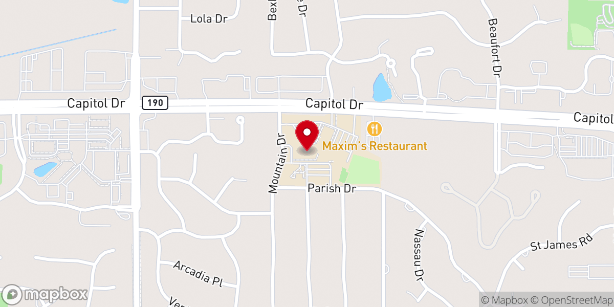 Map showing location of St. Dominic Catholic Parish