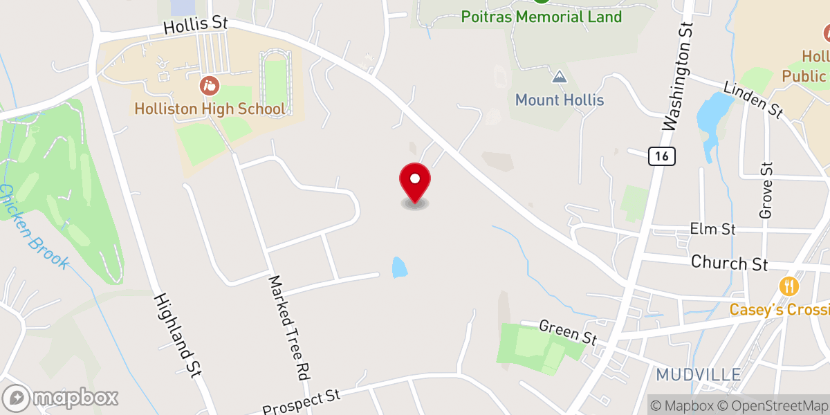 Map showing location of Endowment Committee First Congregational Church of Holliston