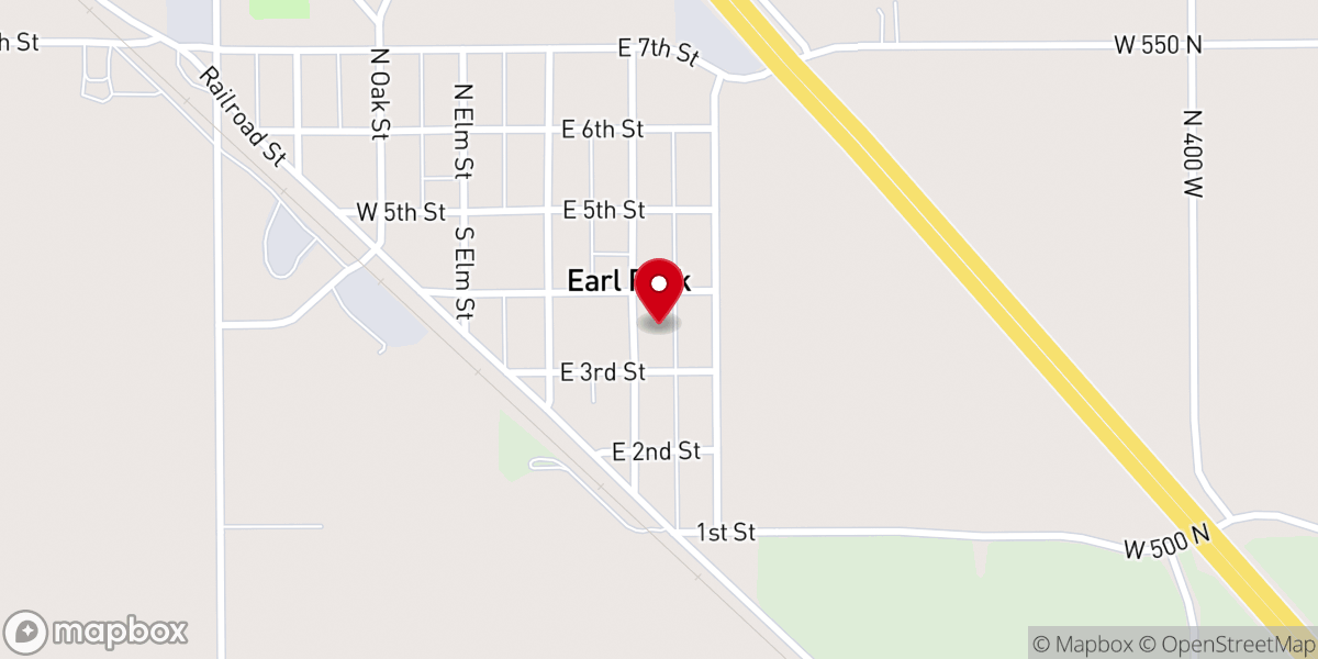 Map showing location of St. John the Baptist Catholic Church