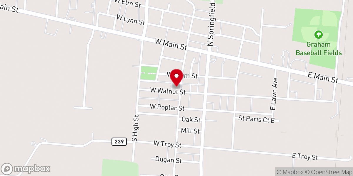 Map showing location of United Methodist Church