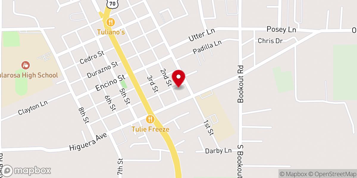 Map showing location of Tularosa-United Methodist Church