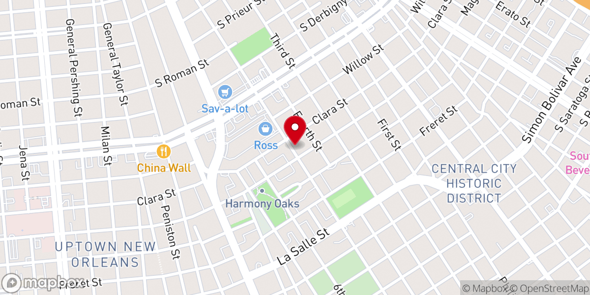 Map showing location of Willing Workers Missionary Baptist Church