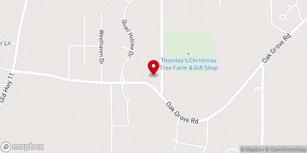 Map showing location of Calvary Baptist Church