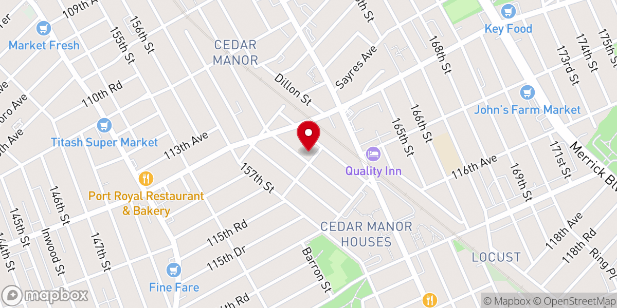 Map showing location of Westminister Presbyterian Church