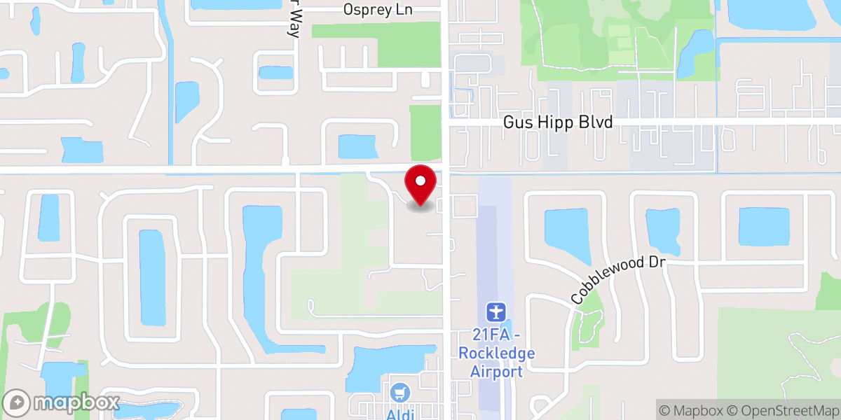 Map showing location of Grace Life Church
