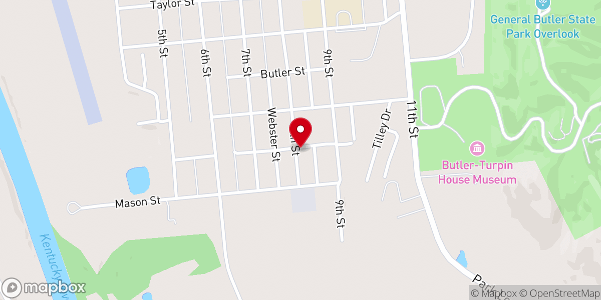 Map showing location of The Pentecostals of Carrollton Inc