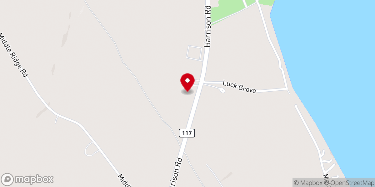 Map showing location of Bridgton Alliance Church