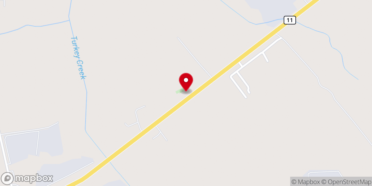 Map showing location of Elm Grove Missionary Baptist Church