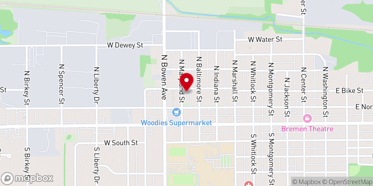 Map showing location of St Dominic Catholic Church