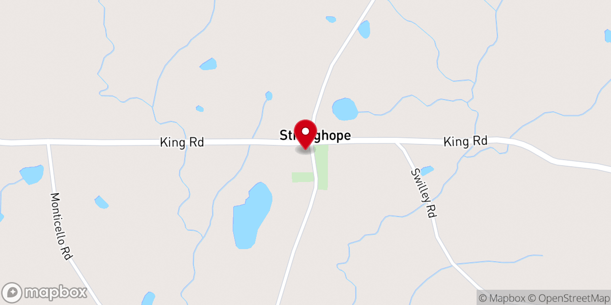 Map showing location of Stronghope Baptist Church
