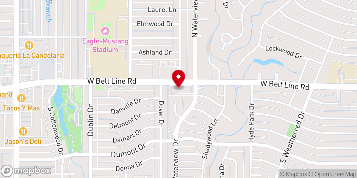 Map showing location of Antioch Dallas