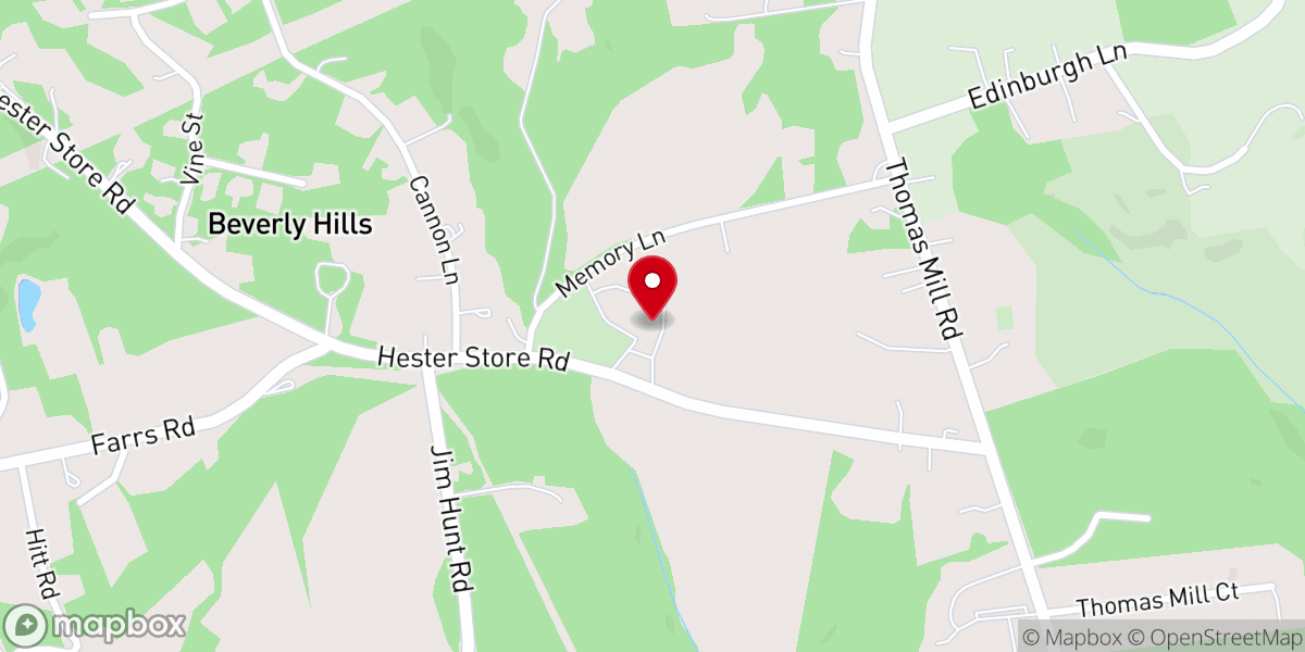 Map showing location of Mt. Carmel Baptist Church
