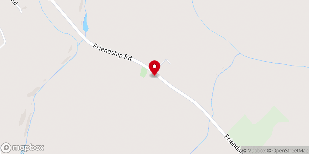 Map showing location of Friendship Church