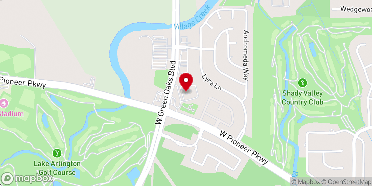 Map showing location of Arlington First Church of Nazarene