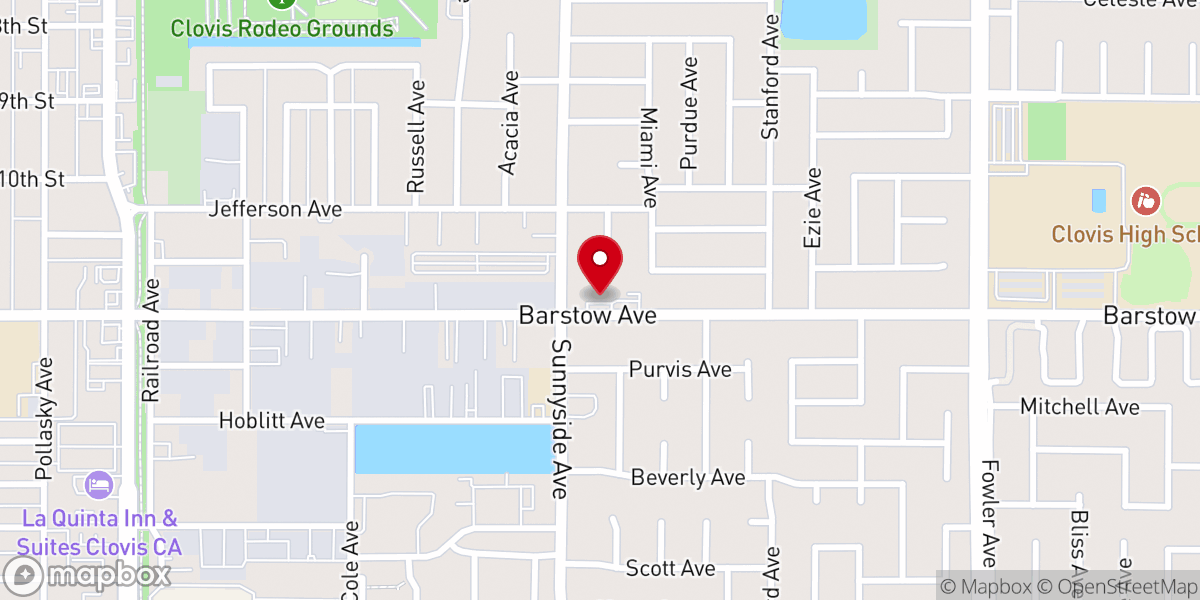 Map showing location of Clovis First Assembly of God