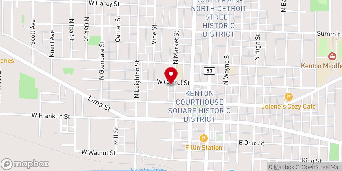 Map showing location of Cornerstone Christian Fellowship Church