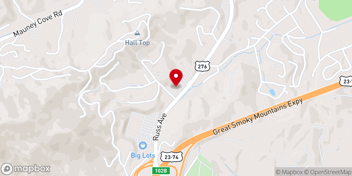Map showing location of Barberville Baptist Church