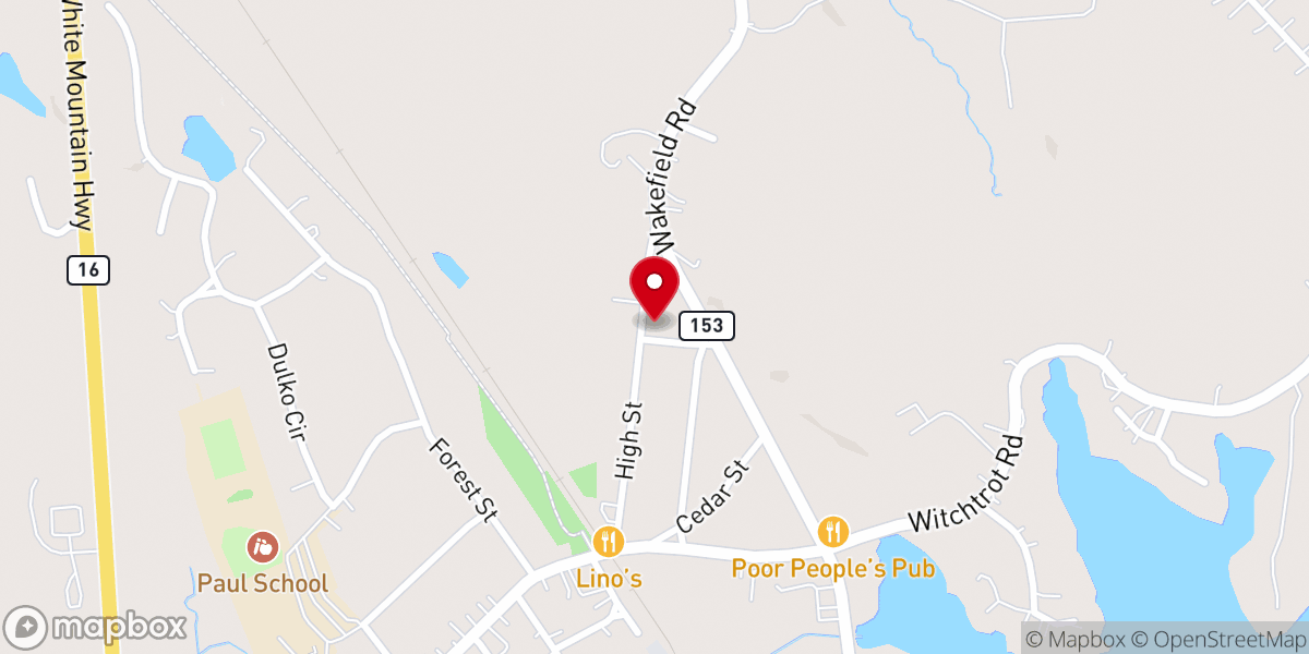 Map showing location of St John the Baptist Episcopal Church