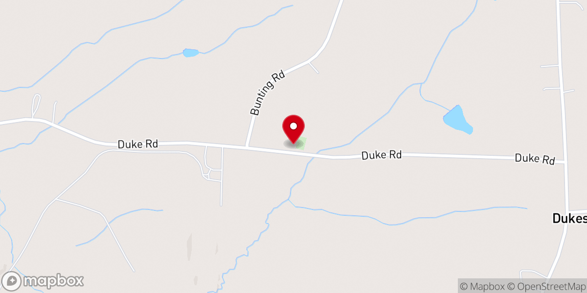 Map showing location of Philadelphia Baptist Church