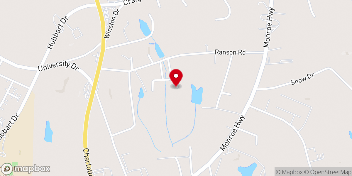 Map showing location of Deliverance Holiness Church