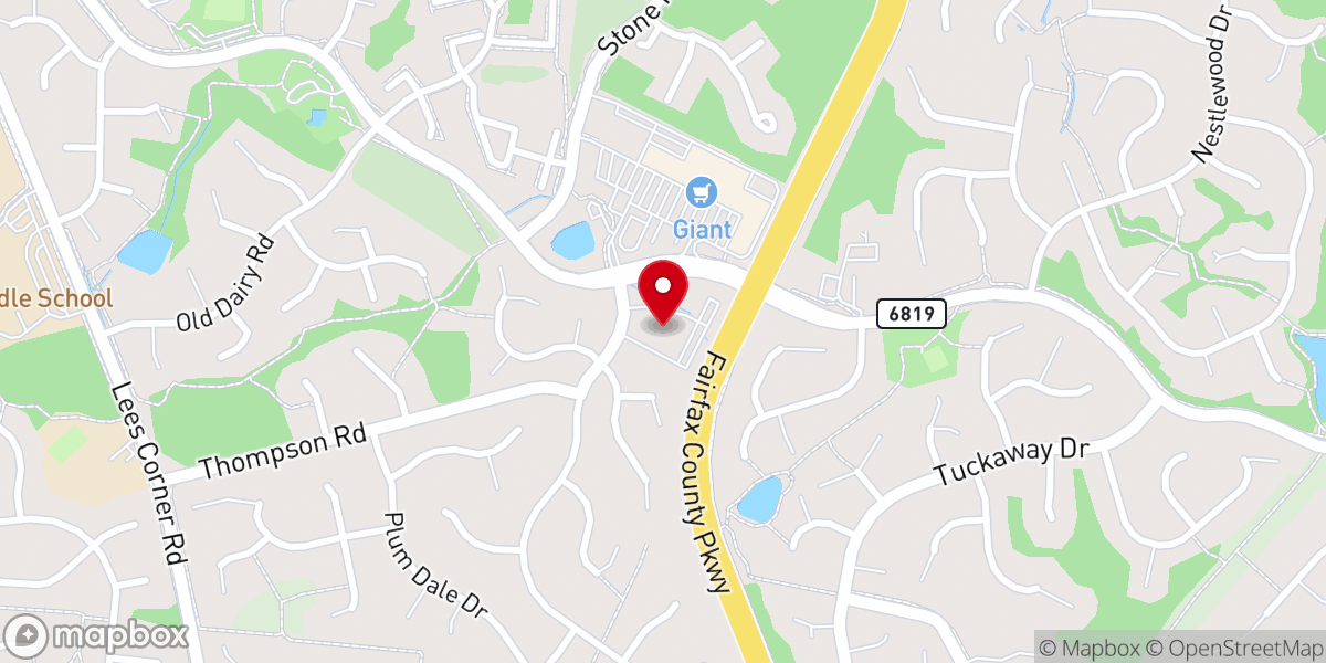 Map showing location of New Hope Baptist Church
