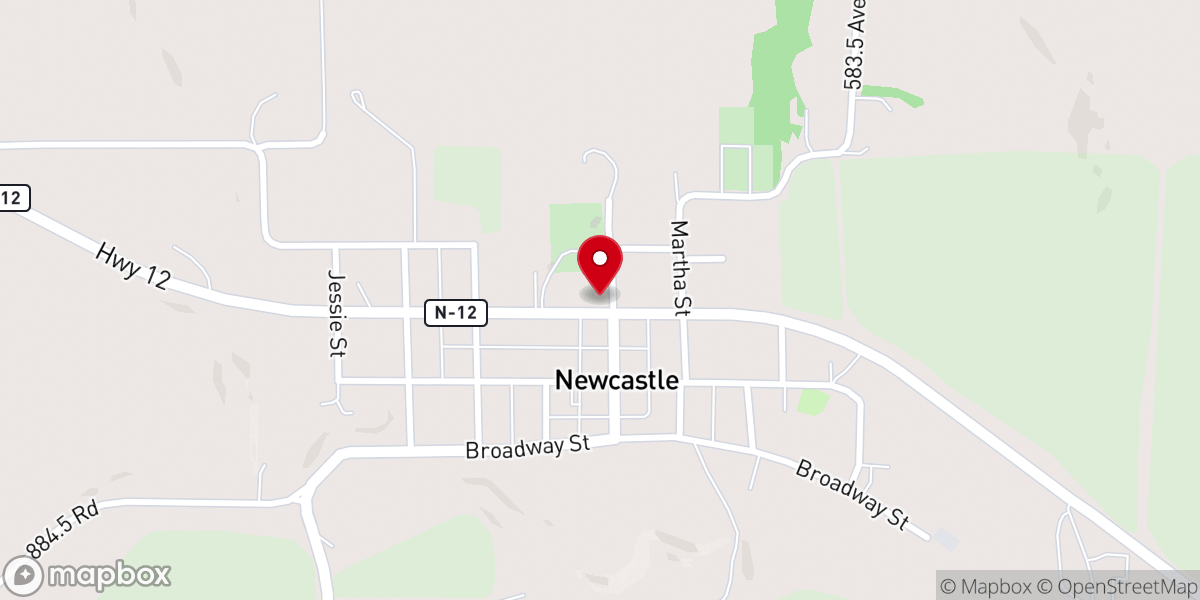 Map showing location of St Peter's Catholic Church
