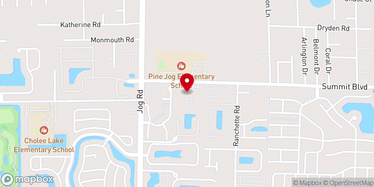 Map showing location of West Palm Beach First Seventh-day Adventist Church