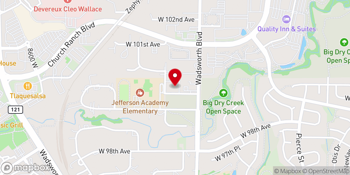 Map showing location of Mountainview Church