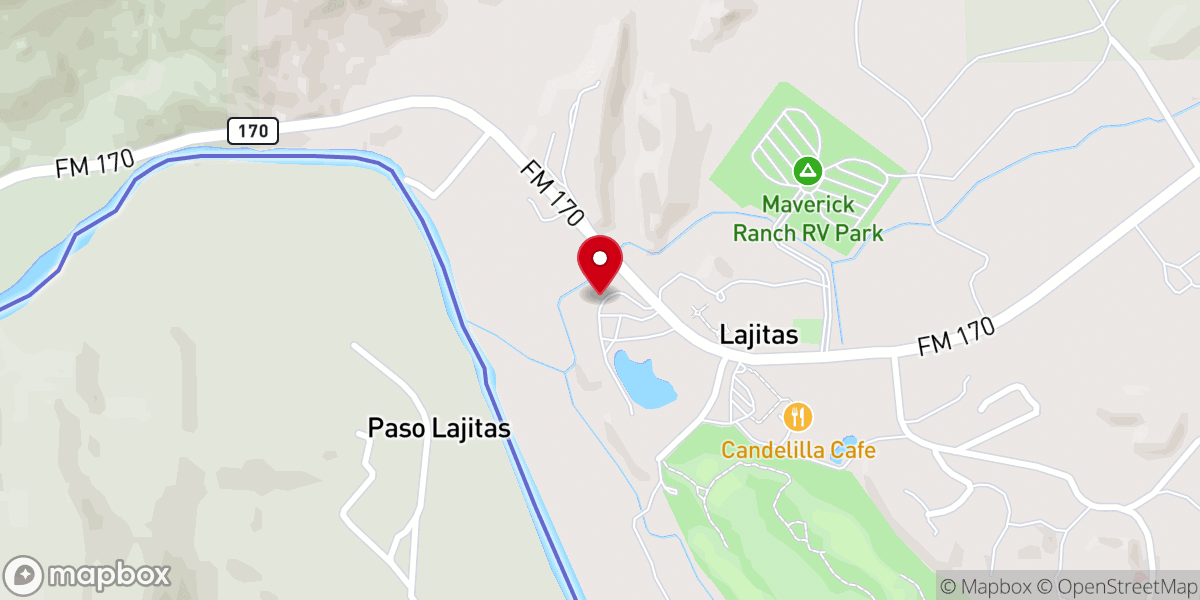 Map showing location of Santa María and San José Lajitas Mission