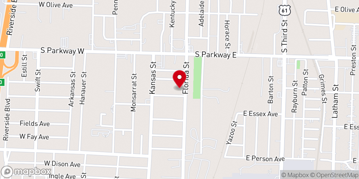 Map showing location of Greater Open Door Missionary Baptist Church