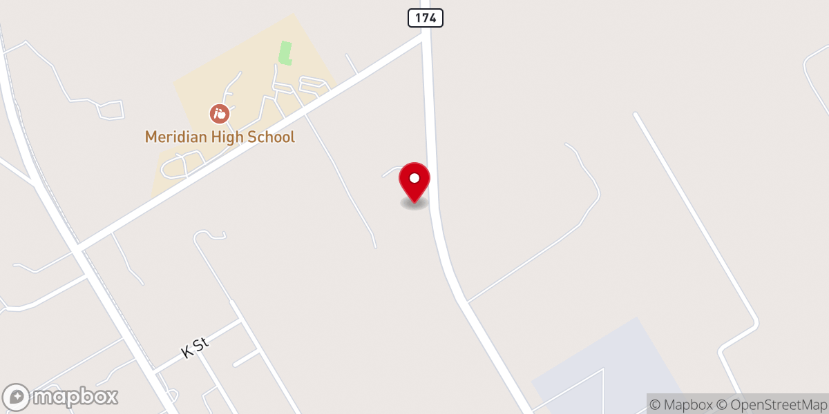 Map showing location of Hope Church