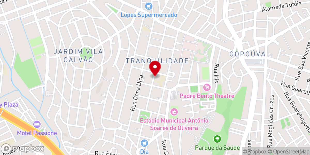 Map showing location of Igreja Evangélica Monte Carmelo