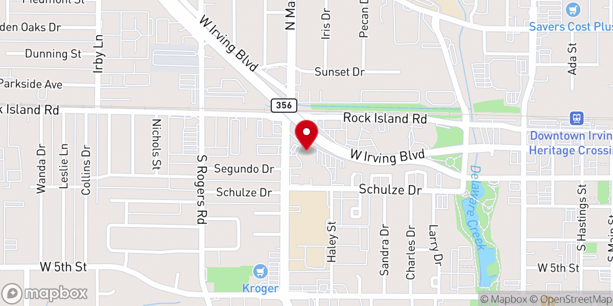 Map showing location of St Luke Catholic Church