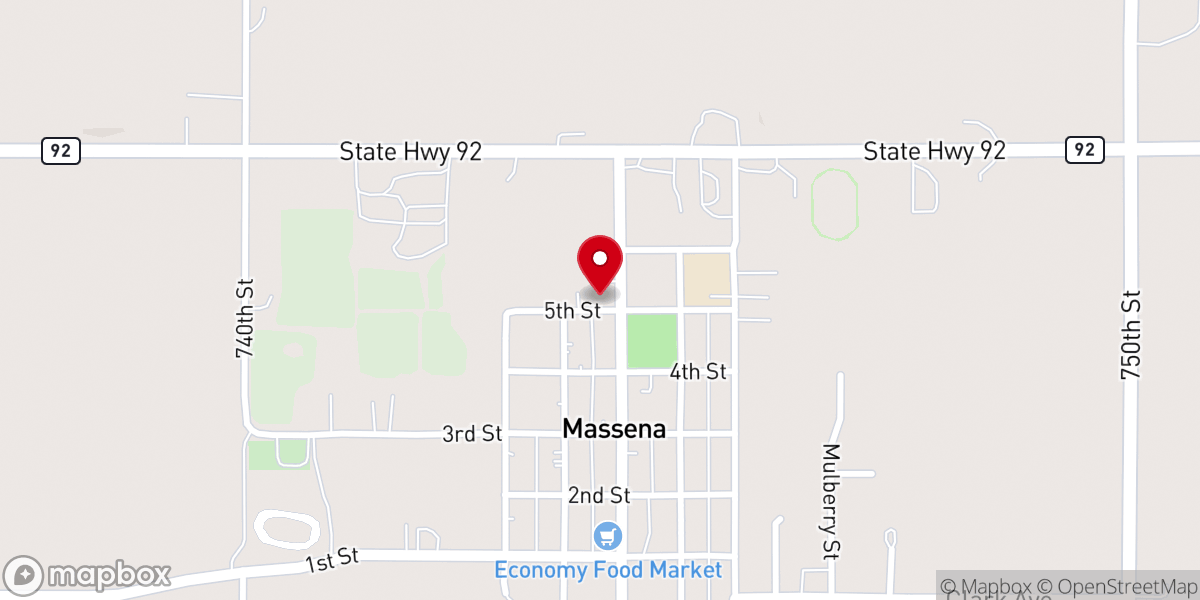 Map showing location of Saint Patrick Catholic Church