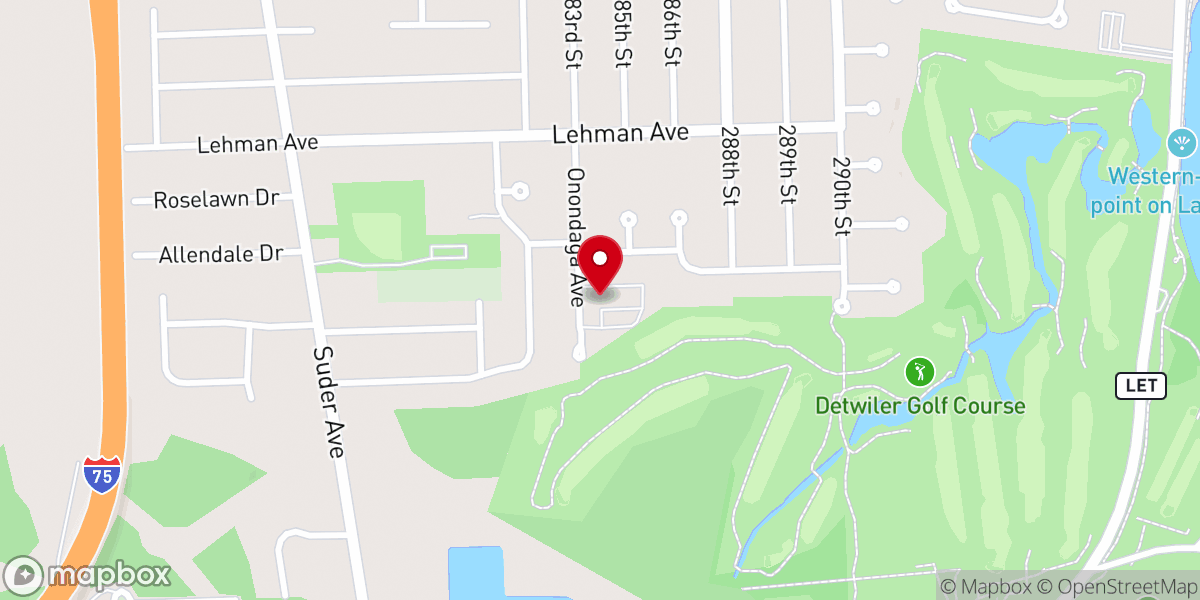 Map showing location of CrossPoint Community Church
