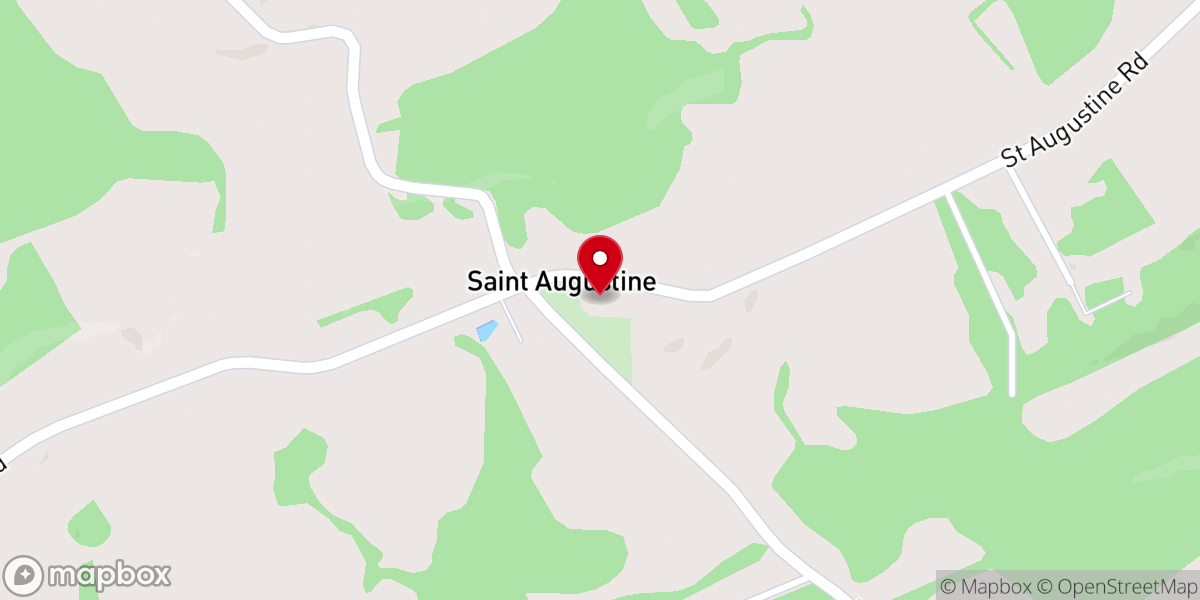 Map showing location of St. Augustine Catholic Church