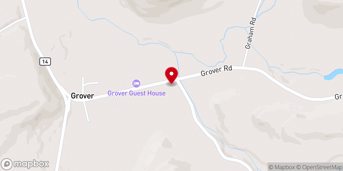 Map showing location of Grover Church of Christ