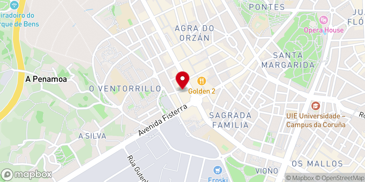 Map showing location of Movimiento Misionero Mundial A Coruña