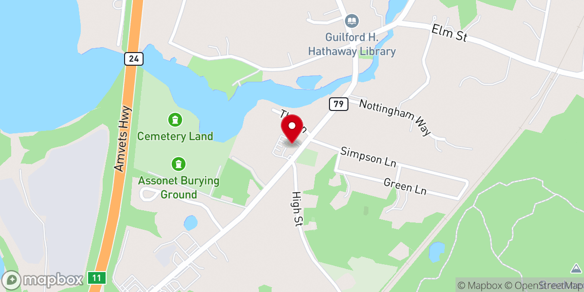 Map showing location of St Bernard's Catholic Church