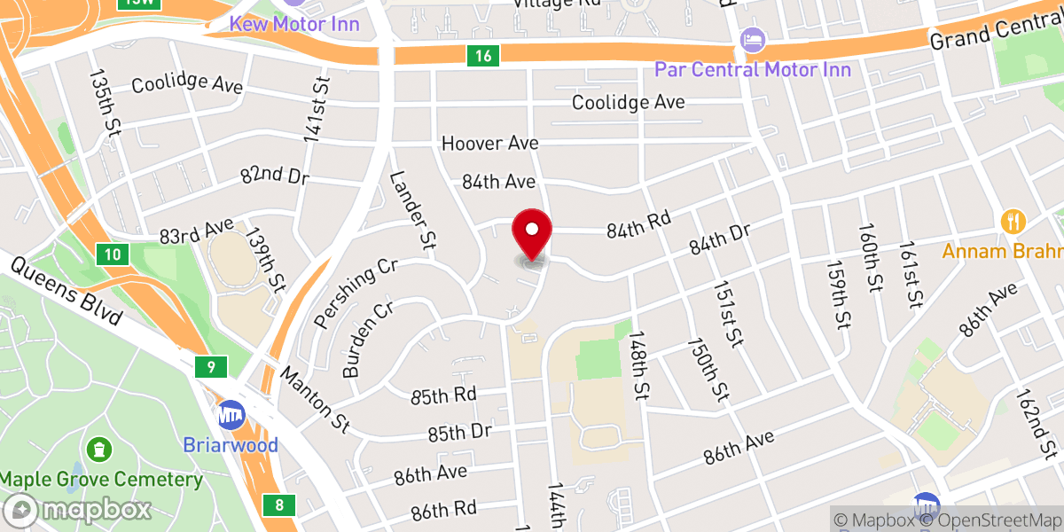 Map showing location of Covenant of Grace Presbyterian Church