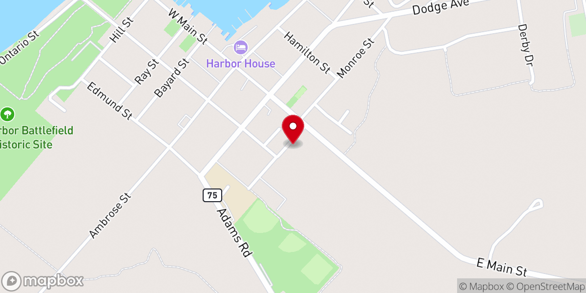 Map showing location of St. Andrew Catholic Church