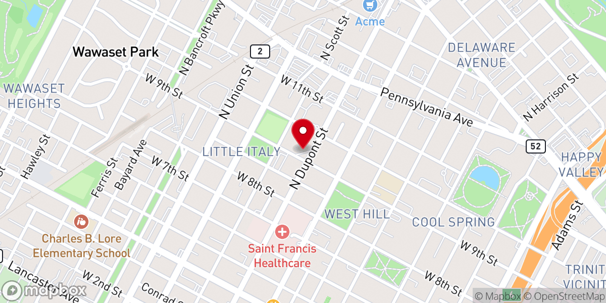 Map showing location of Saint Anthony Of Padua