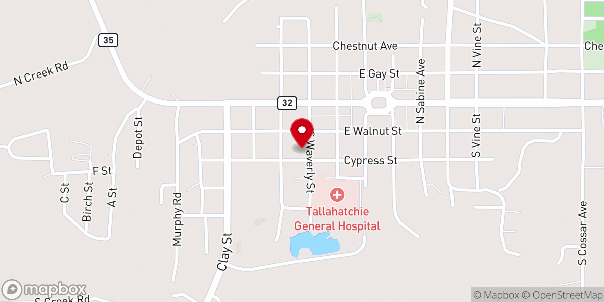 Map showing location of St Johns Catholic Church