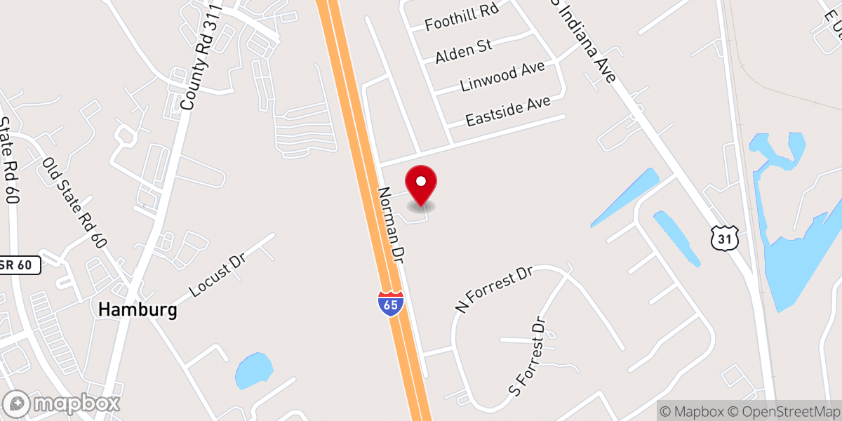 Map showing location of Calvary Christian Church