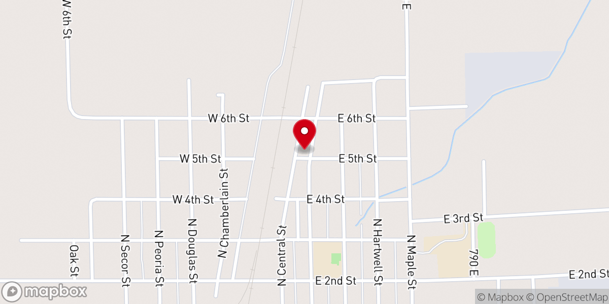 Map showing location of Zion United Church of Christ
