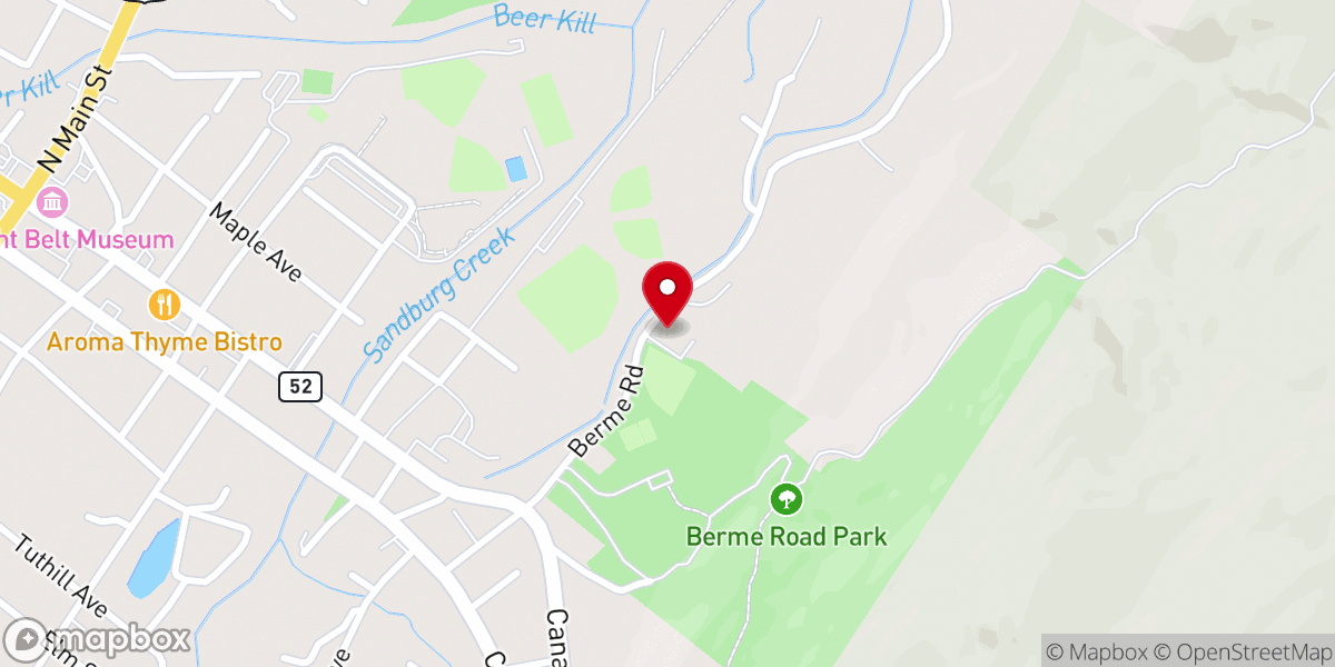 Map showing location of Shiloh Baptist Church