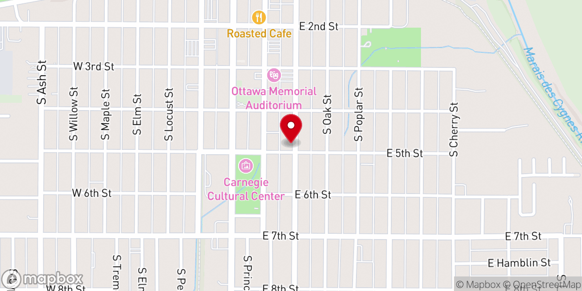 Map showing location of Sacred Heart Church