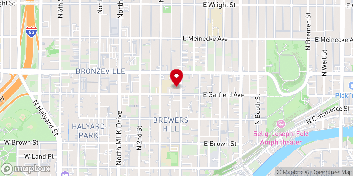 Map showing location of St. Marcus Lutheran Church