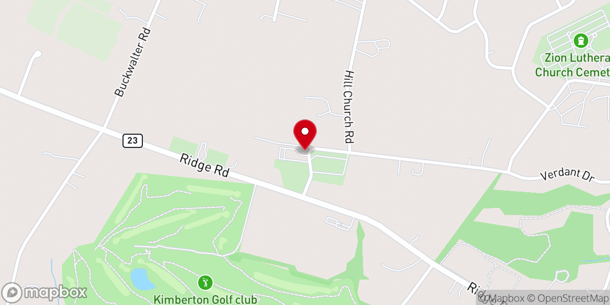 Map showing location of East Vincent United Church of Christ
